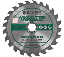 Диск пильный по дереву MKSS Toolbox Woodcutter Professional SS3023 230x24Тх1.6/2.4x30 мм SS30230001