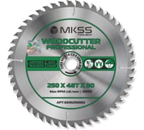 Диск пильный по дереву MKSS Toolbox Woodcutter Professional SS3025 250x48Тх1.8/2.6x30 мм SS30250002