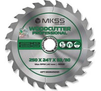 Диск пильный по дереву MKSS Toolbox Woodcutter Professional SS3025 250x24Тх1.8/2.6x32/30 мм SS30250101