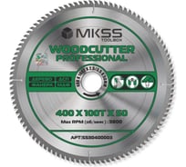 Диск пильный по дереву MKSS Toolbox Woodcutter Professional SS3040 400x100Тх2.5/3.5x50 мм SS30400003