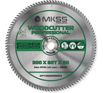 Диск пильный по дереву MKSS Toolbox Woodcutter Professional SS3030 300x80Тх2.0/3.0x30 мм SS30300003