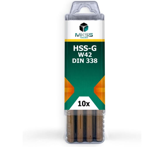 Сверло по металлу MKSS Toolbox 4424KS HSS-G 4241 DIN338 3,3 мм, 10 шт 44240033KS
