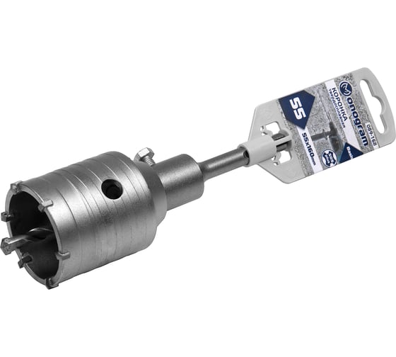Коронка твердосплавная с адаптером по бетону Basis (55х50х160 мм; SDS-plus) Monogram 089-168