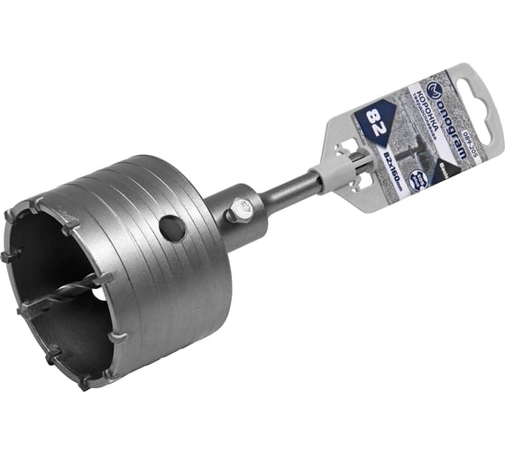 Коронка твердосплавная с адаптером по бетону Basis (82х50х160 мм; SDS-plus) Monogram 089-205