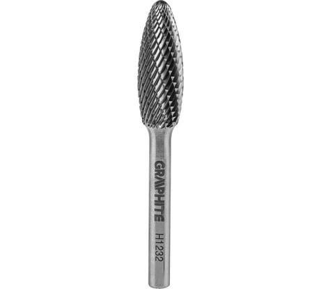 Фреза по металлу твердосплавная (12x32 мм; хвостовик 6x45 мм; HM; тип H пламевидная) GRAPHITE 55H376