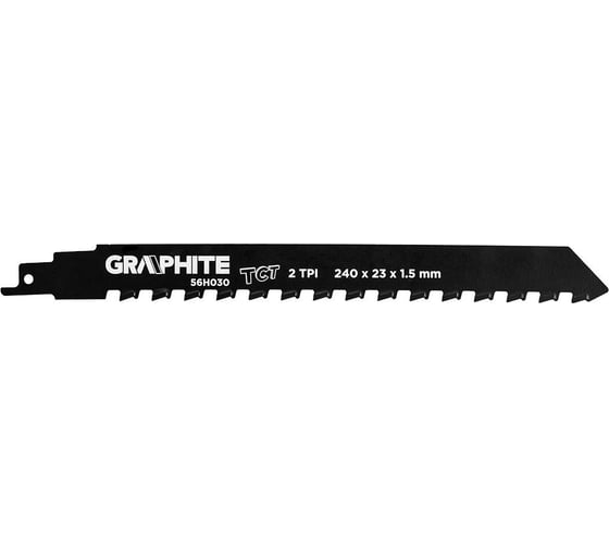 Полотно пильное (240x23x1.5 мм; 2TPI; HM) для сабельной пилы GRAPHITE 56H030