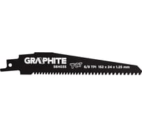 Полотно пильное (152x24x1.25 мм; 8/6TPI; HM) для сабельной пилы GRAPHITE 56H035