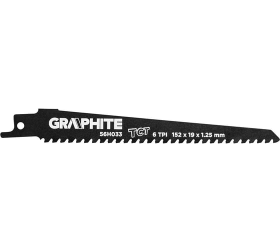 Полотно пильное (152x19x1.25 мм; 6TPI; HM) для сабельной пилы GRAPHITE 56H033 1