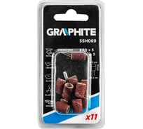 Ленты шлифовальные (10 шт; 6.3 мм; K60/K120; хвостовик 3.2 мм) GRAPHITE 55H069