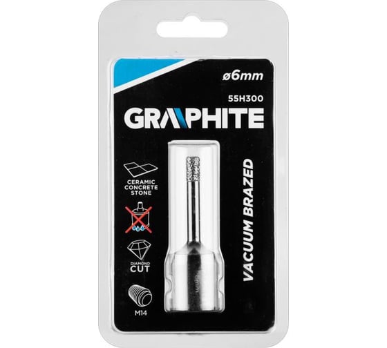 Сверло корончатое (6 мм; M14) GRAPHITE 55H300 1