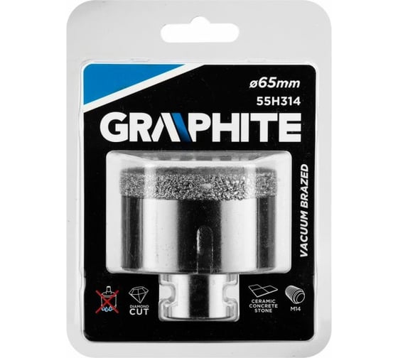Сверло корончатое (65 мм; M14) GRAPHITE 55H314