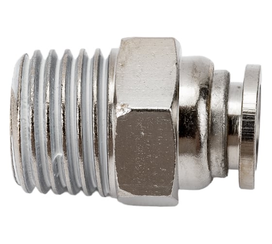 Фитинг цанговый прямой металлический BlackWeld 6 мм, наружная резьба 1/4" 6101bw
