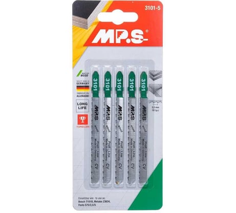 Полотно для лобзика по дереву MPS 5 шт, T101B 3101-5