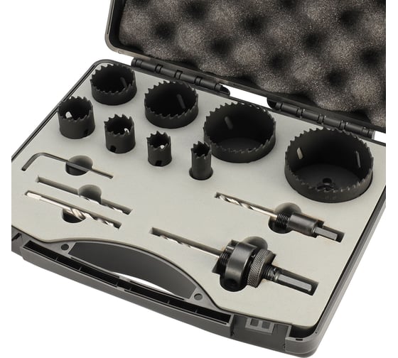 Набор коронок H-Tools Bi-metall 16-67мм HSSE-Co8 13 предметов 04403210