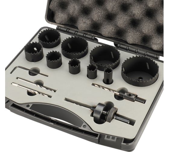 Набор коронок H-Tools Bi-metall 16-67мм HSSE-Co8 14 предметов 04403220