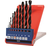 Набор сверл по металлу (10 пр, HSS, 1-10 мм, DIN338) KWB  421340