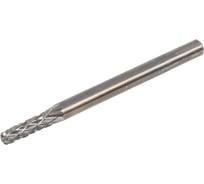 Бор-фреза БУЛАВА сфероцилиндрическая твердосплавная 2.5x11x3x38 мм, насечка ДВ BC00572X