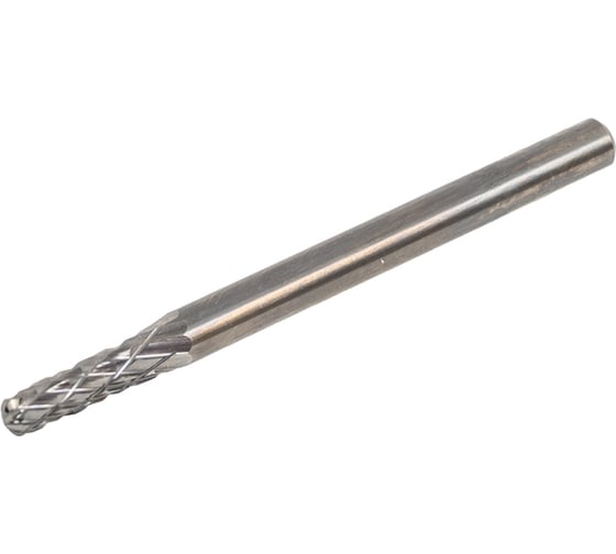 Бор-фреза БУЛАВА сфероцилиндрическая твердосплавная 2.5x11x3x38 мм, насечка ДВ BC00572X 1