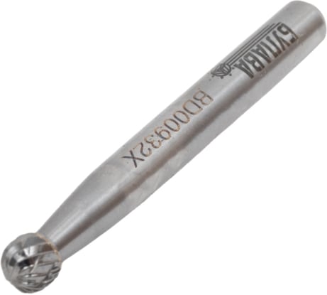 Бор-фреза БУЛАВА сферическая твердосплавная 6x5x6x50 мм, насечка ДВ BD00932X