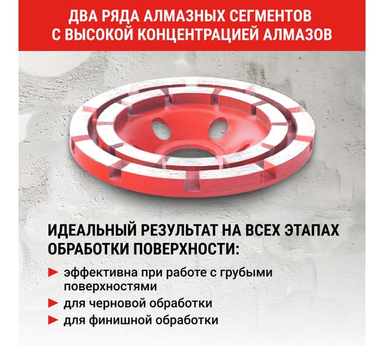 Чашка алмазная двухрядная VIRA ECO 100 мм 592038