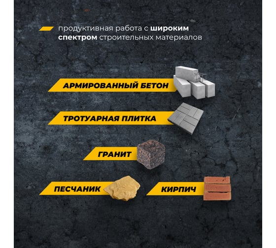 Диск алмазный сегментированный по железобетону и камню RAGE Furious Aggressive 350 мм 600352