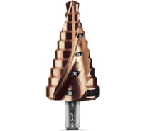 Сверло ступенчатое ЗУБР Профессионал Кобальт 9-36 мм, 10 ступеней 29674-9-36-10