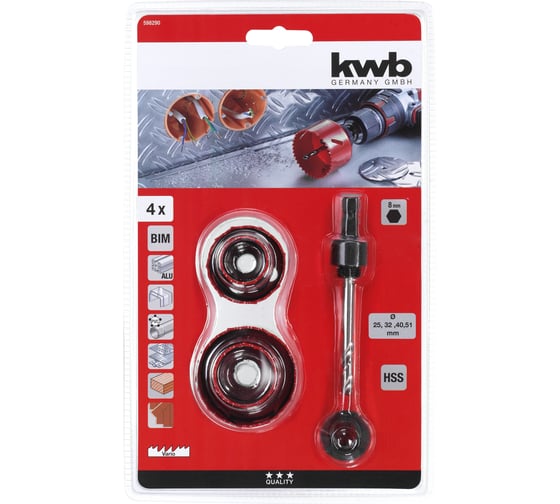 Набор коронок HSS BI-METALL 5 предметов kwb 598290