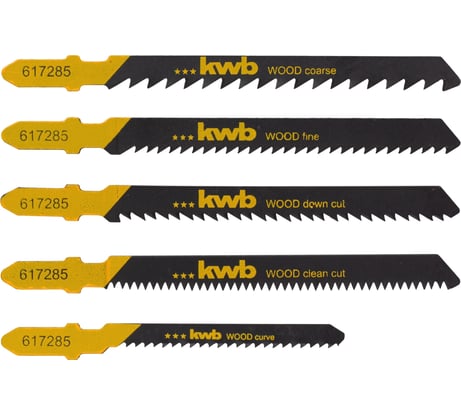 Набор пилок для лобзика по дереву 5 предметов kwb 617285
