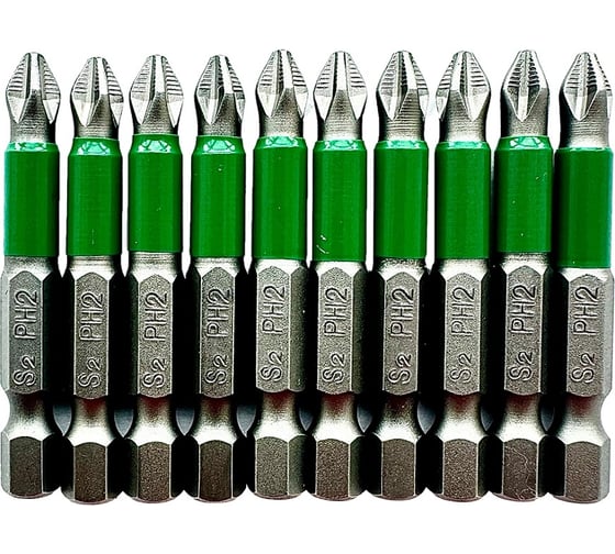 Бита Стройштуки PH2, 50 мм, магнитная, 10 шт УТ-00036374 1