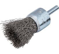 Щетка концевая Rotorica 25х6х30мм, проволока нержавейка 0.3 мм, хвостовик 6 мм RT.4956325