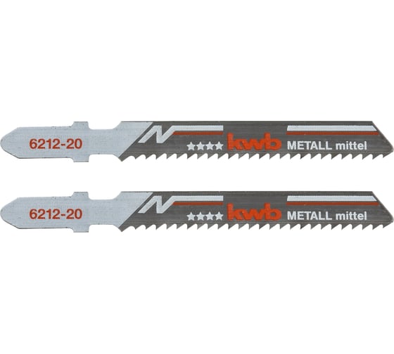 Пилки для лобзика по металлу BiM T118BF S20 2 шт kwb 621220