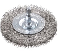 Щетка плоская для дрели 75 мм, нерж. сталь мягкая kwb 609810