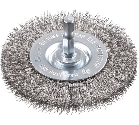 Щетка плоская для дрели 75 мм, нерж. сталь мягкая kwb 609810