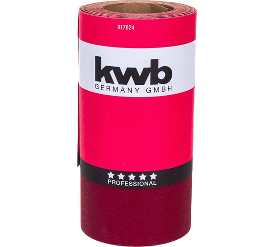 Бумага наждачная 115 мм, К240 рулон 5м, усиленная основа KWB 817824 1