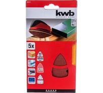 Шлифлист для дельташлифмашины 100x62,93 мм, К 120 5 шт KWB 496112