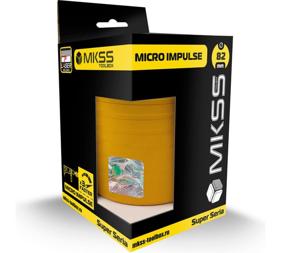 Коронка алмазная по арм. бетону MKSS Toolbox SS2001 Micro Impulse микроудар 82x7TxM16/HEX под пылеудалитель SS20010082