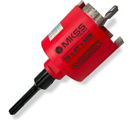 Коронка алмазная безударная по арм. бетону MKSS Toolbox SS2002 Reinforced 72x4TxM16/SDS plus SS20020072