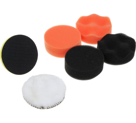 Круг для полировки ЕРМАК 75 мм, набор 7 предметов 690-156