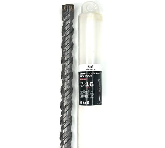Бур по бетону МАНКОР 16x160 мм, SDS-plus, Х-тип 16.160.4P 1