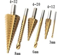 Набор ступенчатых и фрезеровальных сверл Pro Legend 6 шт PL4875