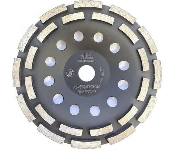 Чашка алмазная двухрядная Adel Instrument Ø180x22.2 мм AI-1804010101 1