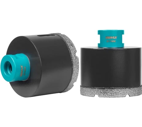 Коронка алмазная по керамограниту BIHUI, 70мм (вакуумная пайка), арт. DBDF70