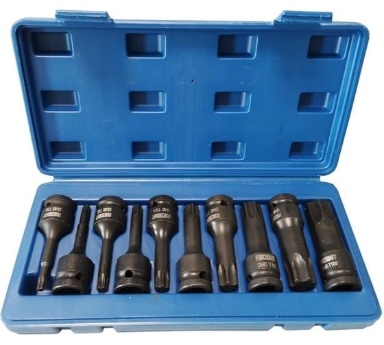 Набор головок-бит FORCEKRAFT FK-41013MPB TORX ударные, 10 пр 27089
