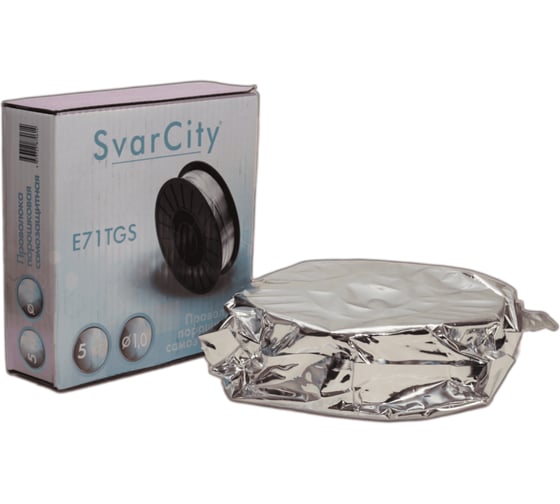 Сварочная проволока порошковая SvarCity E71T-GS 1мм 5кг сварочная проволока без газа E71T-GS/1/5кг