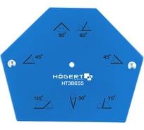 Угольник шестигранный магнитный усилие 34 кг для сварочных работ Hogert Technik HT3B655