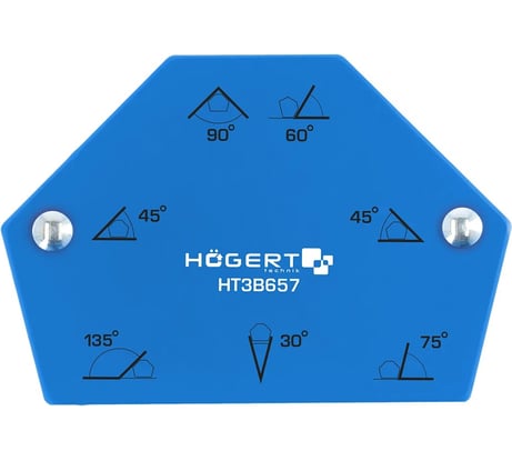 Угольник шестигранный магнитный усилие 11.5 кг для сварочных работ Hogert Technik HT3B657