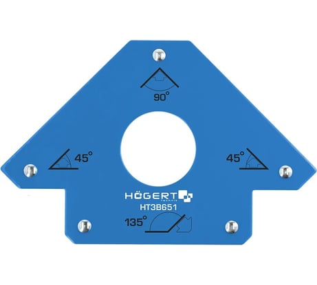 Угольник магнитный усилие 22.5 кг для сварочных работ Hogert Technik HT3B651
