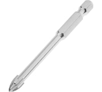 Сверло твердосплавное по керамике (6 мм; крестовый наконечник; шестигранный хвостовик) ТУНДРА 1443768