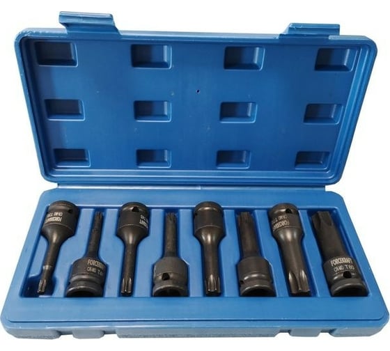 Набор головок-бит FORCEKRAFT TORX ударных, 8пр FK-4088MPB(27088)