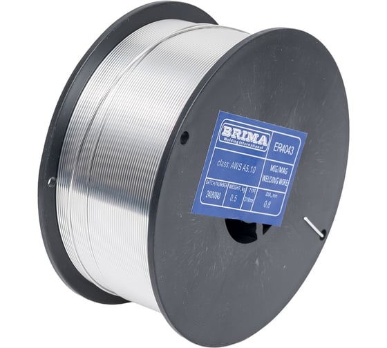 Проволока сварочная Brima ER-4043, AISi5, 0.8 мм, 0.5 кг НП000001626 1